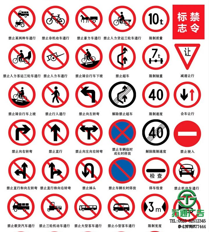 铝板反光交通标识牌红色禁止标志牌
